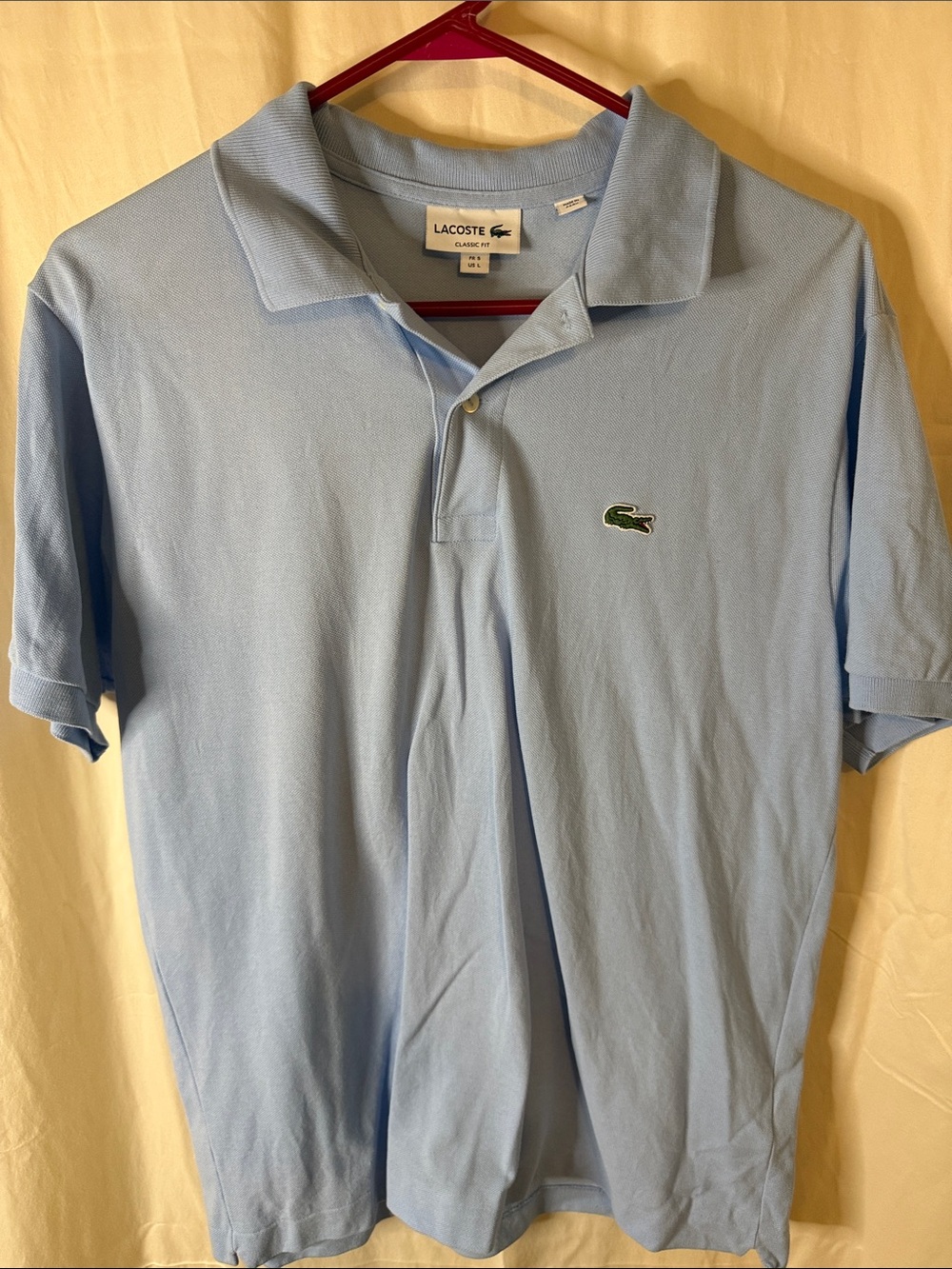 Lacoste Light Blue Short-Sleeve Piqué Polo